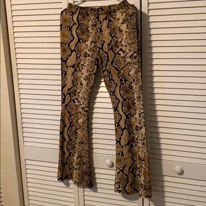 Snake print trousers